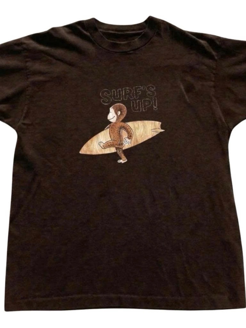 Surf's Up Monkey Graphic Tee - Brown
